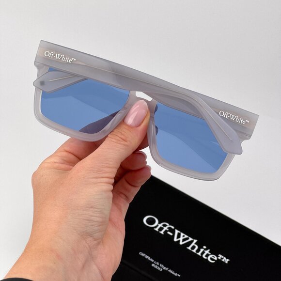 Off-White SPRINGFIELD Sunglasses – Grey Square Frame Blue | Model OERI133 0945 - Picture 2 of 9
